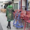 Rain Jacket "When The Rain Is Painting The Coat" Green. Handmade and Hand Painted. Free Shipping. 10 Years Guarantee.